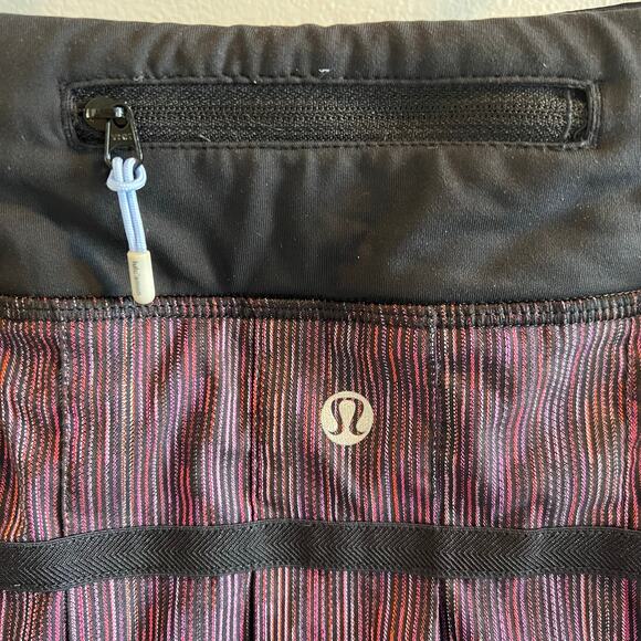 Lululemon Run Pace Setter Skirt Wee Are From Space Black March Multi Size 6 - Picture 7 of 13
